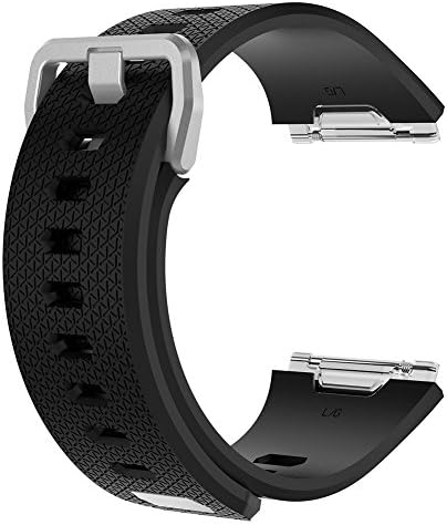 Lvecity Lightweight Sport Silicone Wrist Bracelet Band Strap for Fitbit Ionic size S (Black)