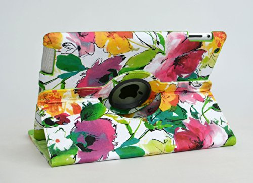 inShang Hülle für Apple iPad 2 iPad 3 iPad 4, Edles PU Leder Tasche Hülle Skins Etui Schutzhülle Ständer Smart Case Cover für Tablet iPad, Super Automatische Einschlaf-/Aufwach funktion, 360 Grad rotierende Schutzhülle mit Standfunktion + inShang Logo hochwertigen Stylus Eingabestift Stift - 4