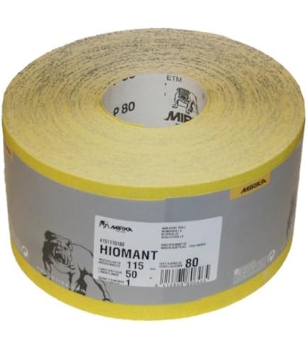 Rotolo Carta Abrasiva Mirka Yellow - 115mm X 50m Grana P60 Per Levigatura Professionale - Foto 10