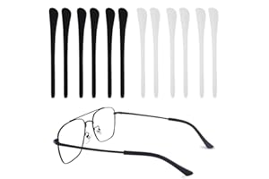 MEXRUMI 6 Pares De Fundas De Silicona Para Las Patillas De Las Gafas, Fundas De Silicona Antideslizantes Para Las Patillas De Las Gafas, Recambios Para Las Patillas De Las Gafas (2 Colores)