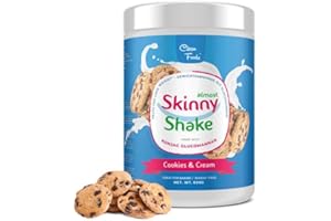 CLEAN FOODS CleanFoods AlmostSkinny Shake Cookies & Cream 600g I Substitut de Repas - Shake Diététique I Saveur biscuit et crémeuse I seulement 55 calories par repas I avec 22 vitamines et minéraux