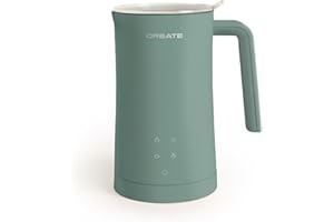 CREATE/MILK FROTHER/Mousseur à lait électrique vert sauge/Écran tactile, 4 programmes automatiques, système de sécurité, 350ml, utilisation à chaud et à froid, 400 Watt