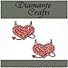 2 Red & Black Diamante Devil Hearts Vajazzle Rhinestone Gems - created exclusively for Diamante Crafts