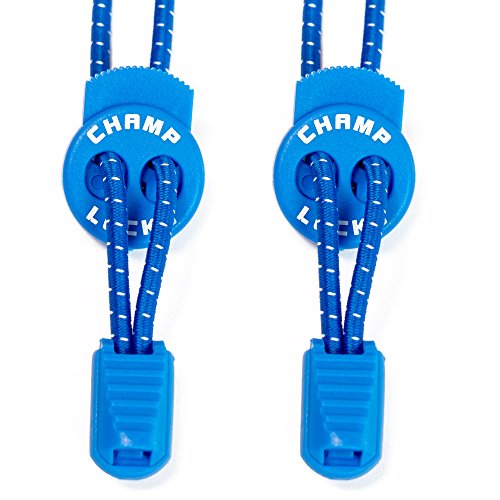 CHAMP LOCKS - Elastische Schnürsenkel mit innovativem Schnellverschluss (1 Paar) - Schnellschnürsystem mit hohem Komfort - Schleifenlos für starken Halt und perfektem Sitz - inklusive 1 Jahr Zufriedenheitsversprechen