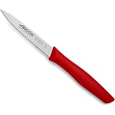 Arcos Nova Stainless Steel Peeling Knife 100 mm | Serrated blade. Polypropylene handle. Nova Series. Colour: red.