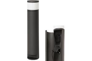 DOPO LIGHTING - Baliza con enchufe LUA antracita G9 Led 3000K exterior IP44 (H.47,8cm). Ideal para colocar en zonas de paso, entrada a garajes o patios.