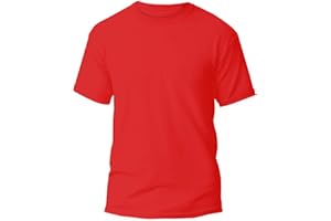 TurnHint® Kids Classic Short Sleeve Plain T-Shirt, Boys Girls Round Neck Basic Shirt Lightweight PE School Active Tees Tops Age 5-13 Years