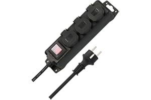 ‎BRENNENSTUHL Brennenstuhl Rozdzielacz gniazd z przełącznikiem IP44 3-drożny czarny 2 m H07RN-F 3G1,5