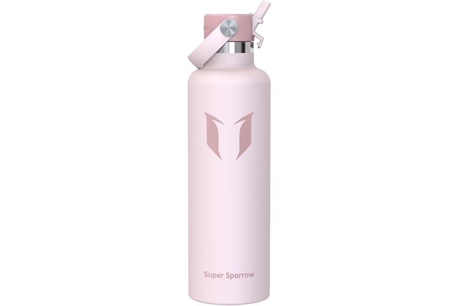 Sparrow Gourde Isotherme 500ml/750ml/1L/1.2L FlipFlow Bouteille Inox Paille | Bouteille d'eau, Acier Inoxydable, Étanche, Cha