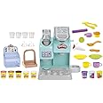 Play-Doh Kitchen Creations Mon Super café, 20 Accessoires et 8 Pots de pâte à Modeler, Jouet culinaire