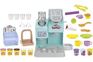 Play-Doh Kitchen Creations Mon Super Café, 20 Accessoires Et 8 Pots De Pte Ã€ Modeler, Jouet Culinaire