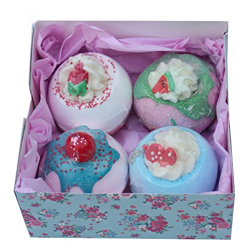 Bubble And Bling Set Of 4 Bath Bombs In Gift Box