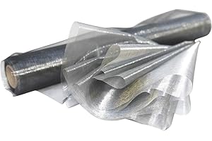 Time to Sparkle 52MX29cm (2Rolls 26M X 29cm/Roll) Sheer Organza Roll Sash Fabric Table Runner Sashes Chair Cover Bows Swags Wedding Party (Gun Metal Grey)