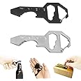 Proberos® Multi Tool for Keychain Carabiner Tool All In One Multifunctional Tool Bottle Opener Mini Scale Hex Wrench Tool Creative Key-shaped Multifunctional Tool for Camping, Hiking, Daily