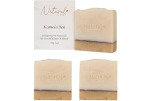 ‎NATURAL CILT 3x Natural Cilt Kamelmilch Seife - 100% Naturseife - ohne bedenkliche Inhaltsstoffe - Zertifiziert - Handgemacht - Duschseife für alle Hauttypen - Duschgel - Naturkostmetik