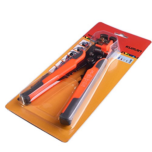 Kuman Industrial Tools 8-Inch Self-Adjusting Automatic Wire and Cable Stripper Cutters Crimper Stranded Wire Cutting for Industry P8100 - 6