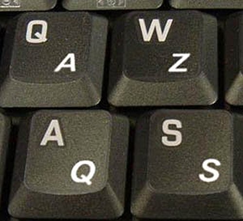 Französisch transparente Tastaturaufkleber mit Weißer Buchstaben - Geeignet für jede Tastatur