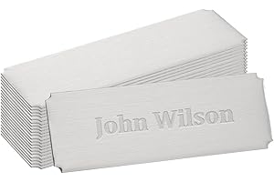 UNICRAFTALE 30 placas de identificación grabadas con láser de 76 mm de largo, etiquetas en blanco de acero inoxidable, tarjetas de visita, rectangulares, sólidas, en blanco, marco para tarjetas de