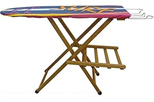 LIBEROSHOPPING.EU - LA TUA CASA IN UN CLICK Asse da stiro modello LADY in legno massello con portacaldaia zincato (Noce)