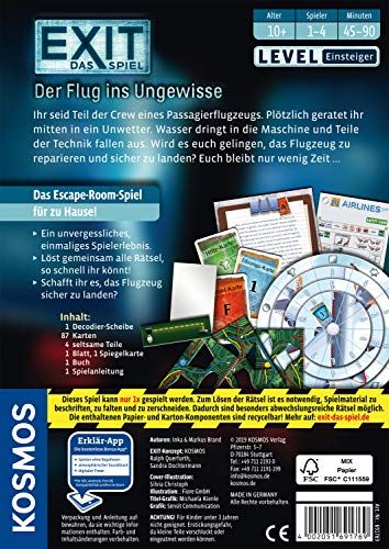KOSMOS 691769 EXIT - Das Spiel - Der Flug ins Ungewisse, Level: Einsteiger, Escape Room Spiel - 2