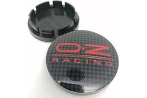 DOCHKA 4 Pièces 3D Cache-Moyeu Capuchons de Centre Enjoliveurs de Roue Voiture Cache Moyeux Jante Universel Cache-Moyeux pour OZ Racing,60MM-E