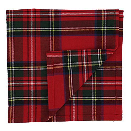 Scottish Tartan Napkins made in Polycotton (Stewart Royal)