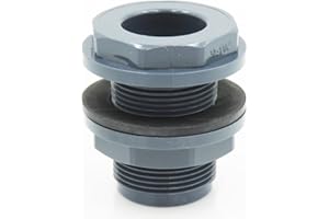 jardiboutique - ø 50 mm - 2 pouce Traversée de paroi en PVC pour tuyau ø 50 mm, aquaponie, aquacultu