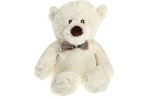 Pelucho - Bouillotte Peluche Ours Blanc - Bien-Être, Chaleur et Douceur - Micro-Ondable - Grains de Blé et Fleurs de Lavande - Fabriquée en France