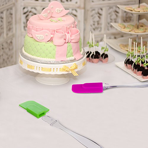 ZeWoo 7 PCS Mehrfache Farben-hygienische feste Beschichtung Silikon-Backen-Spachtel, Kuchen-Sahnebutter-Spatel, Schaber-Stir Kitchenaid Utensil Praktisches Werkzeug - 8