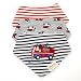 CuteOn Baby Drool Bibs, Unisex 3-Pack Absorbent Cotton, Triangle Bib with Snaps Gift for Boys & Girls - Asorted