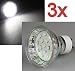 Produktbild 3 Stück GU10 LED Strahler 15 SMD LEDs 230V Energiesparlampe Lampe 0,8W Kaltweiß