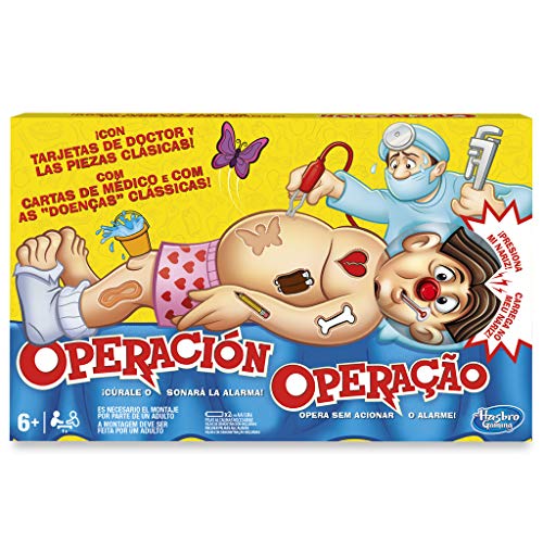 Hasbro Gaming B2176B09, Juego de Mesa Operación, Versión Española/Portuguesa