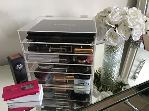 10 ft Make-up-Organizer aus Acryl, Luxus 5 Schublade Display, hoher Stufe 3 mm Glam Box, eine saubere nachhaltig Aufbewahrung Lösung