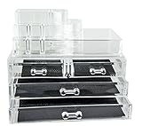 Feibrand Clear Makeup Organiser 4 Drawers 2 Layers