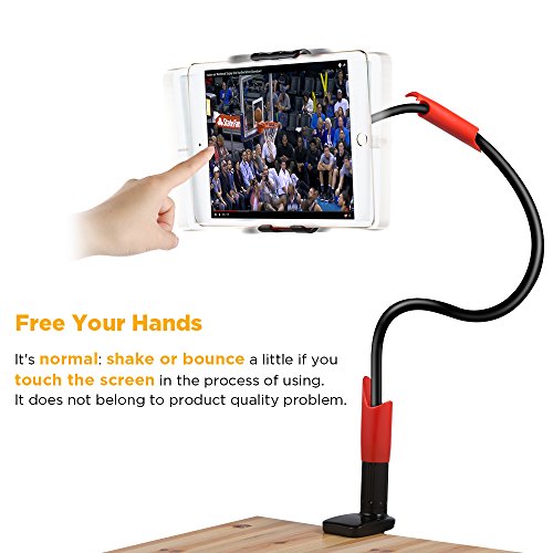 EasyAcc 360 Drehen Handyhalter Desktop StÃ¤nder Schwanenhals Halterung Smartphones Halter Tablet Halterung Handy Einer LÃ¤nge von 1 Meter FÃ¼r Smartphones iphone x iphone 8 Plus Galaxy S8 S9 / S9 Plus Ipads (Schwarz/Rot)