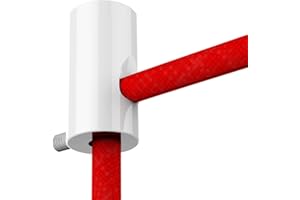 ‎ZOHAR ZOHAR 2 Stück Deckenbefestigung Aufputz-Kabelhalter Wand- und Deckenpins Kabelaufhängung Kabelbefestigung Affenschaukel Kabelhänger mit Schrauben & Dübeln für Textilkabel Lampe DIY Weiß