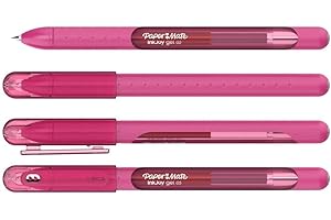 Newell Brands 4x Paper Mate InkJoy Capped Gel Ink Pens Assorted Colours 0.7mm Medium Point Nib Tip Adult Colouring Set (Pink)