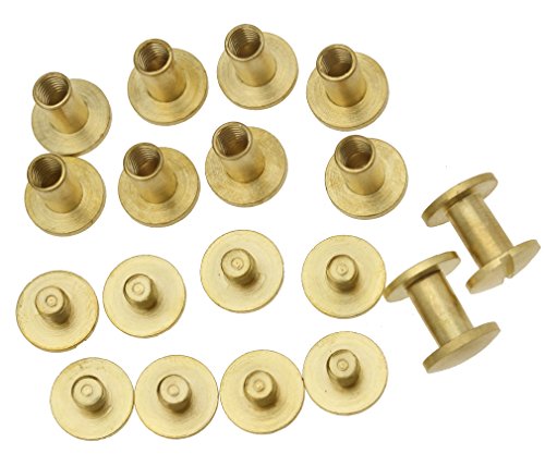10Paar 8×4.5mm Gürtelschrauben Buchschrauben Buch Gürtel Schrauben - 5