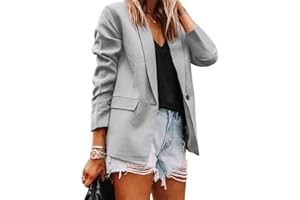 Onsoyours Blazer para Mujer Chaquetas de Trajes Mujer Elegante Ajustada Chaqueta Casual OL Oficina de Manga Larga para Primavera Otoño