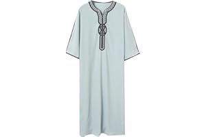 Greatfool Kaftan Herren - gebetskleidung für männer mit Premium-Qualitätsverarbeitungen - Elegant und traditionell Abaya Herren