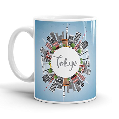 Preisvergleich Produktbild Tokio Skyline - Tasse / Becher