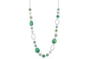 FULU AUTUMN Collana Lunga in Argento con Perline da Donna Collana Catena Lunga di Perle e Cristalli Gioielli Boho Idee Regalo per Lei