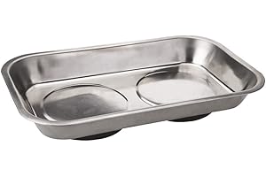 NEO TOOLS 11-614 VASCHETTA MAGNETICA VASSOIO CALAMITATO 24x14cm INOX - doppia calamita