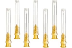 PRIMETEQ Pack of 100pcs 25G (0.5 mm x 16 mm) Stainless Steel Delivery Tube, Various Sizes: 18G/19G/20G/21G/22G/23G/25G/26G/27G/30G, Individually Packed, Refill Tubes for Industry, Hobby and Home Work