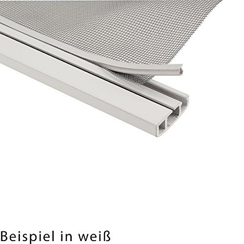 mako Insektenschutz Fenster slimLINE 110 x 130 cm ALU-Rahmen in Braun Fliegengitter-Fenster mit Schnellmontagefedern Insektenfenster kürzbar ohne Bohren - 6