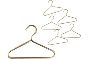 Minamzee 10Pcs 1:12 Dollhouse Metal Clothes Hangers Miniature Clothes Dress Storage Stand, IniOutfit Holders for Wardrobe Furniture Accessories