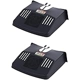 Wham - 2 X Eden Drain Cover 12"x11" Black Plastic Grid Cover Ventilated - Prevents Blockages To Drains