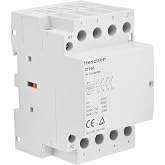 Heschen Household AC Contactor, CT1-63, 4 Pole Four Normally Open, AC 220V/230V Coil Voltage, 35mm DIN Rail Mount