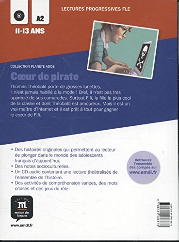 Book's Cover of Coeur de pirate : Lecture progressive A2 (1CD audio)