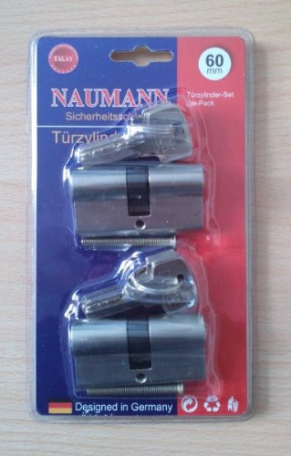 Preisvergleich Produktbild Zylinderschloß - Sicherheitsschloß 2fach mit 10 Computerschlüssel